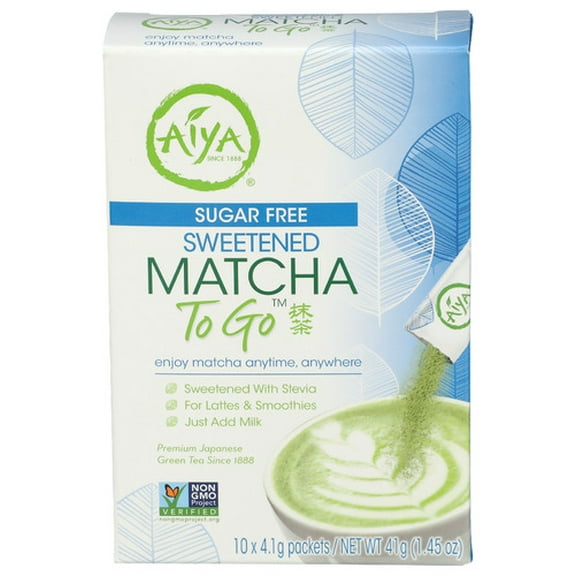 Aiya Matcha To Go Sweet 10 Ct 1.44 oz (Pack of 6)