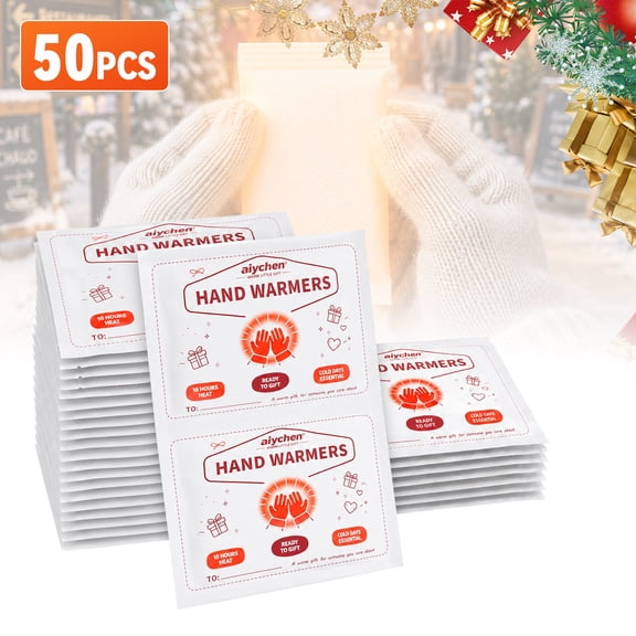 Hand Warmers Disposable 50pcs, Air-Activated, Disposable, Long-Lasting, Dependable for Hiking, Fishing, Skiing, up to 10 Hours of Heating