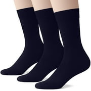 Aiyino Lightweight Soft Cotton Thin Dress Socks Crew Business Casual, 3 Pairs, Shoe Size: 6-9/9-12