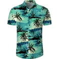 thumbnail image 1 of Aiyino Men's Hawaiian Shirt Short Sleeves Printed Button Down Summer Beach Dress Shirts, 1 of 7