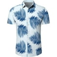 thumbnail image 1 of Aiyino Men's Hawaiian Shirt Short Sleeves Printed Button Down Summer Beach Dress Shirts, 1 of 7