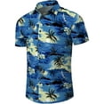 thumbnail image 1 of Aiyino Men's Hawaiian Shirt Short Sleeves Printed Button Down Summer Beach Dress Shirts, 1 of 6