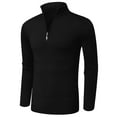 thumbnail image 1 of Aiyino Men's Quarter Zip Up Long Sleeve Sweaters Slim Fit Lightweight Mock Neck Pullover Casual Polo Sweater S-2XL, 1 of 7