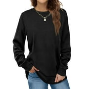 Aiyino Sweatshirts for Women Crewneck Long Sleeve Shirts Tunic Tops for Leggings