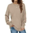 thumbnail image 1 of Aiyino Sweatshirts for Women Crewneck Long Sleeve Shirts Tunic Tops for Leggings, 1 of 9