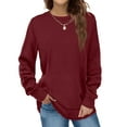 thumbnail image 1 of Aiyino Sweatshirts for Women Crewneck Long Sleeve Shirts Tunic Tops for Leggings, 1 of 9