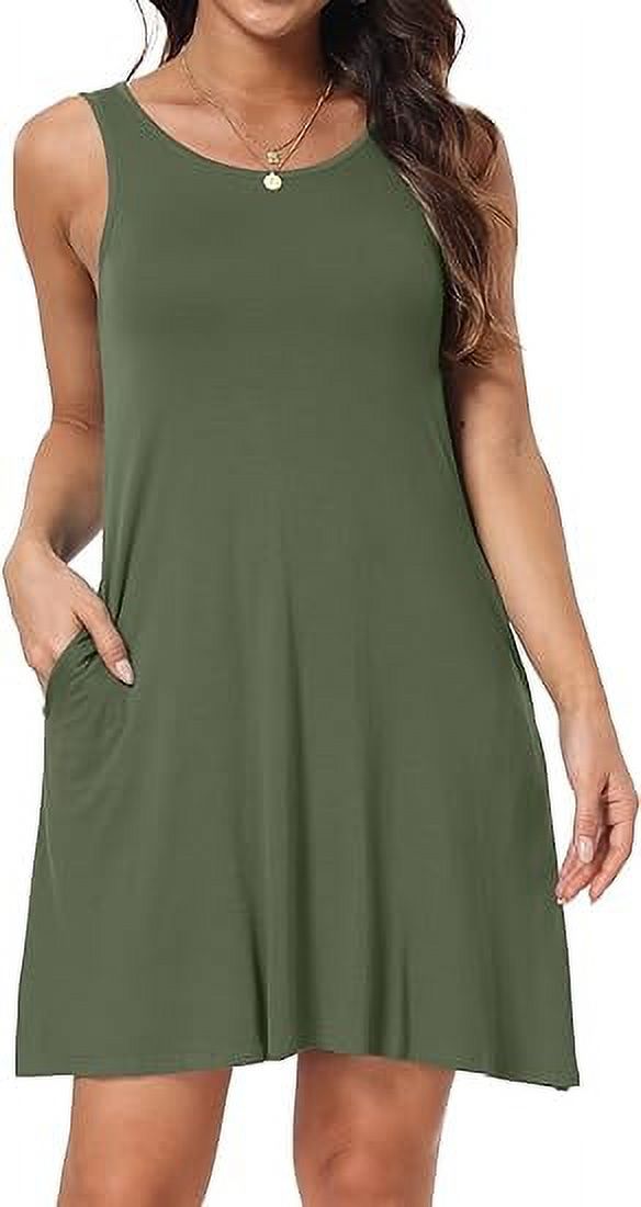 Aiyino Women Summer Casual Swing TShirt Dresses Beach Cover up Loose Dress