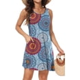 thumbnail image 1 of Aiyino Women Summer Casual Swing T-Shirt Dresses Beach Cover up Loose Sleeveless Dress, 1 of 7