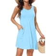 thumbnail image 1 of Aiyino Women Summer Casual Swing T-Shirt Dresses Beach Cover up Loose Sleeveless Dress, 1 of 6