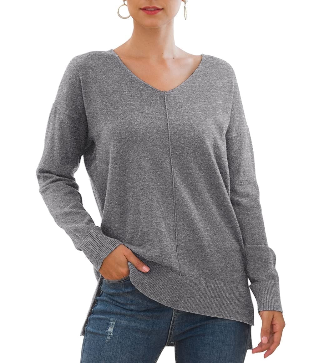 EDSTAR Women's Dolman Batwing Sleeve Sweater - Boat Neck Knitted Pullover For Winter, Soft Cotton Blend