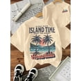 thumbnail image 1 of Aiyino Women's Graphic Tee Shirt Hawaiian Aloha Beach Honolulu Island Time Holiday Shirt Spring Summer Tops, 1 of 9