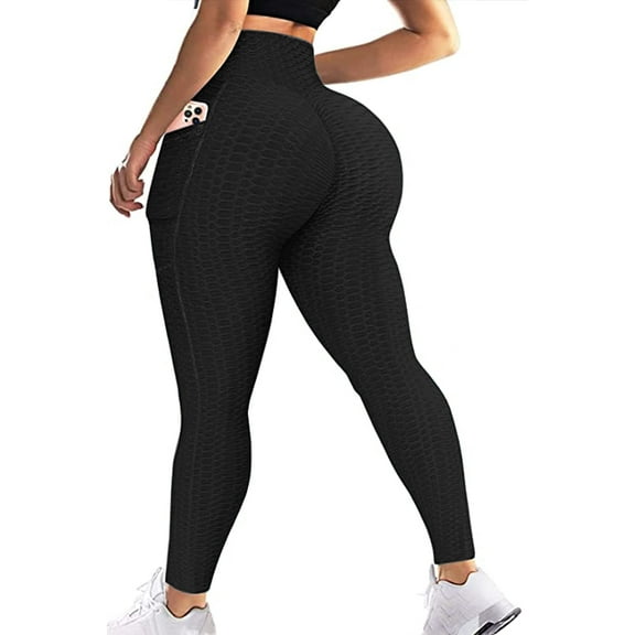 Aiyino Women's High Waist Yoga Pants Tummy Control Slimming Booty Leggings Workout Running Butt Lift Tights
