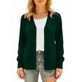 thumbnail image 1 of Aiyino Women's Long Sleeve Knit Cardigan Sweater Basic V Neck Button Down Knitwear Winter Tops,Green 2XL, 1 of 6