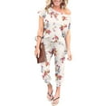 thumbnail image 1 of Aiyino Women's Loose Solid Off Shoulder Elastic Waist Stretchy Long Romper Jumpsuit with Pockets, 1 of 8