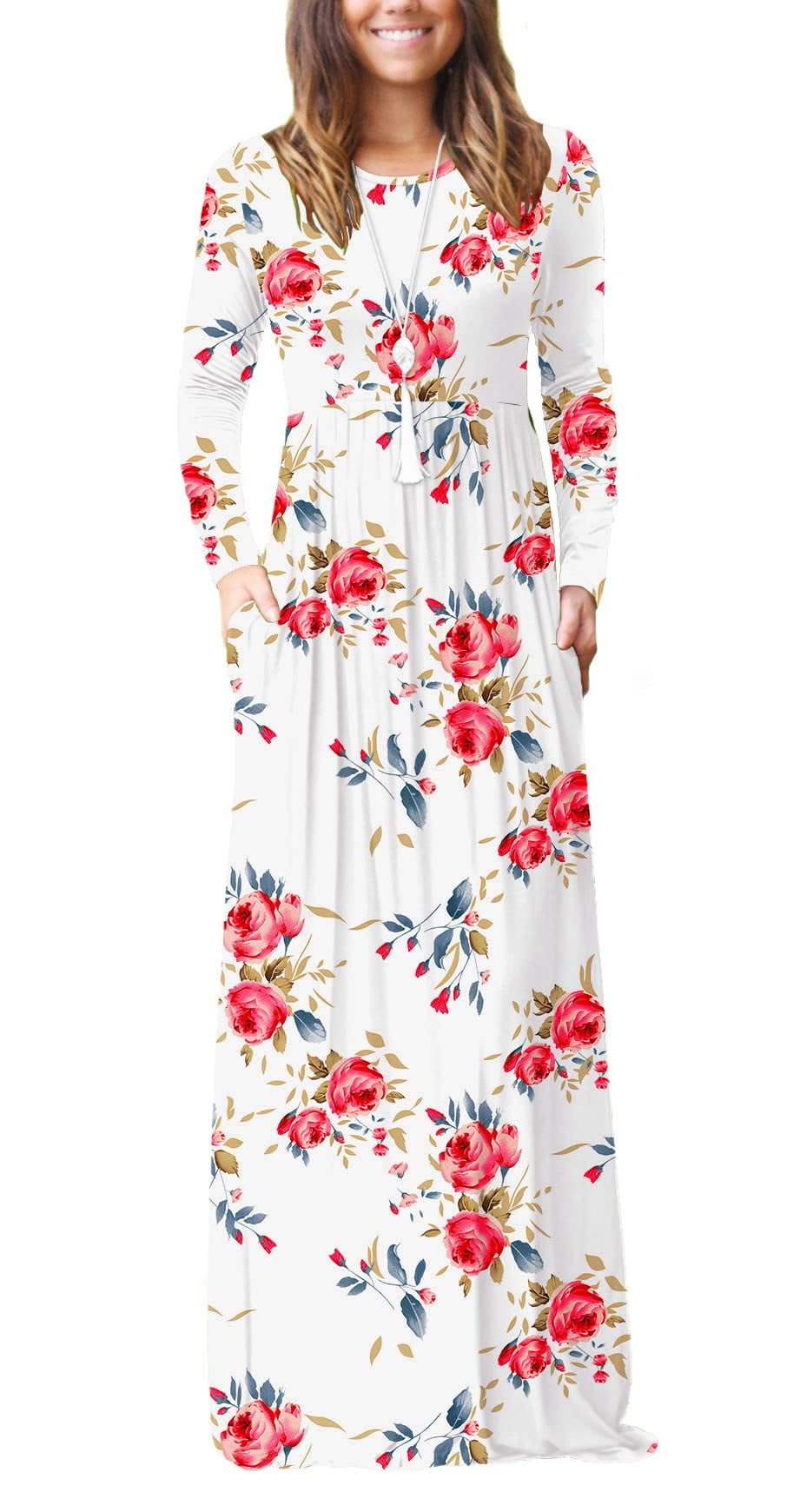 dress with cut Long white dress – ARISAA Age:1-2Y Style:64585D YZHM Hawaiian Sundress, Women's