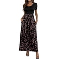 thumbnail image 1 of Aiyino Women's Maxi Dresses Short Sleeve Casual Long Dresses Loose with Pockets, 1 of 7