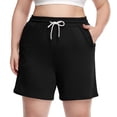 thumbnail image 1 of Aiyino Women's Plus Size Running Shorts Casual Summer Athletic Workout Shorts High Waisted Gym Yoga Lounge Shorts Pants L-5X, 1 of 6