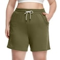 thumbnail image 1 of Aiyino Women's Plus Size Running Shorts Casual Summer Athletic Workout Shorts High Waisted Gym Yoga Lounge Shorts Pants L-5X, 1 of 6