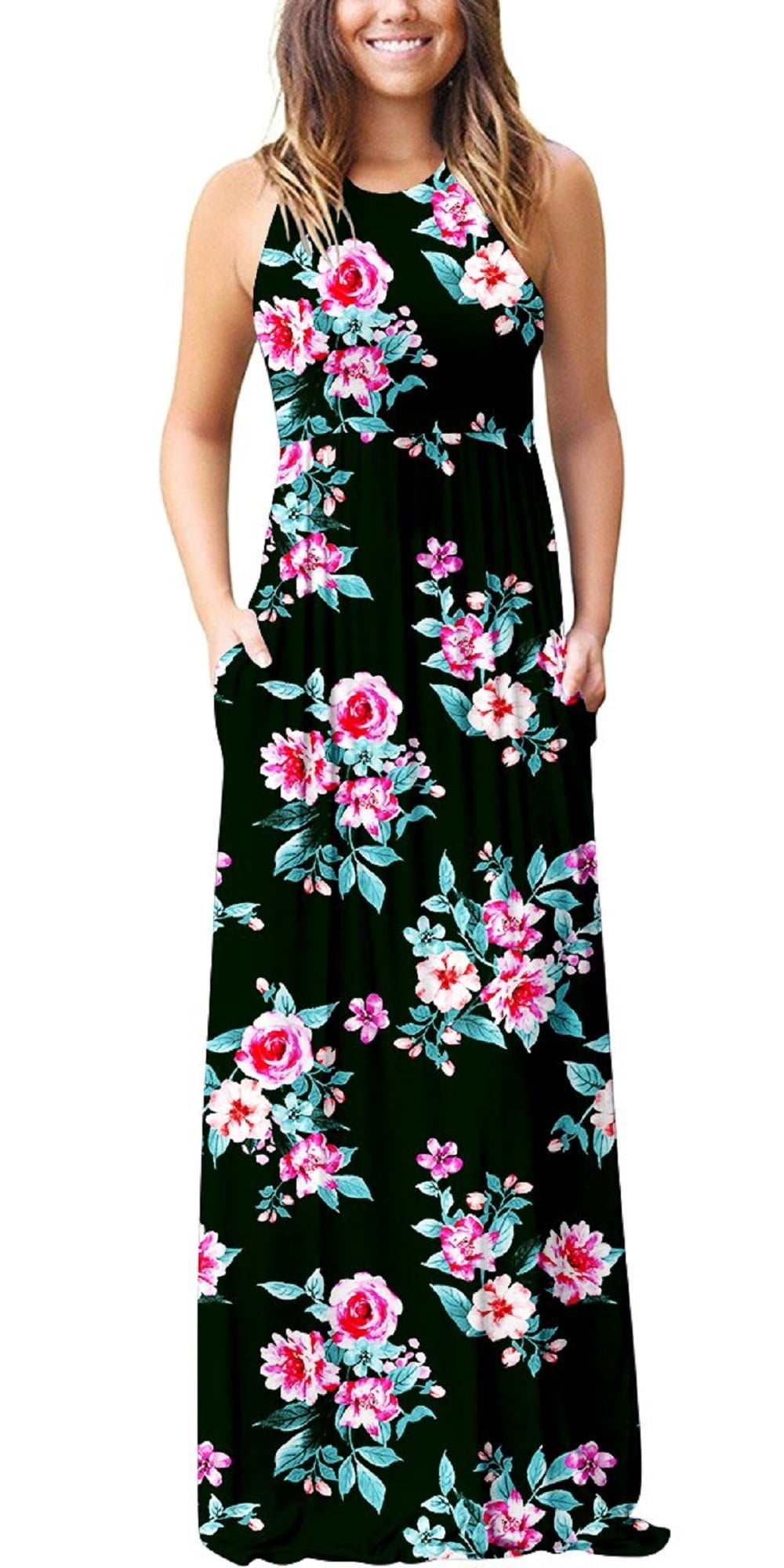 Buy Women's Casual Maxi Dress with Pockets at Ubuy Seychelles