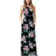 thumbnail image 1 of Aiyino Women's Sleeveless Dresses Plain Maxi Casual Long Dresses with Pockets,Black M, 1 of 8