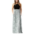thumbnail image 1 of Aiyino Women's Sleeveless/Long Sleeve Plain Maxi Dresses Casual Long Dresses with Pockets, 1 of 6