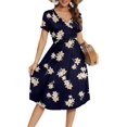 thumbnail image 1 of Aiyino Womens Summer Casual Swing Midi Dress with Pockets, 1 of 7