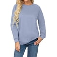 thumbnail image 1 of Aiyino Womens Sweatshirts Casual Loose T Shirts Crewneck Long Sleeve Pullover Tunic Tops, 1 of 6