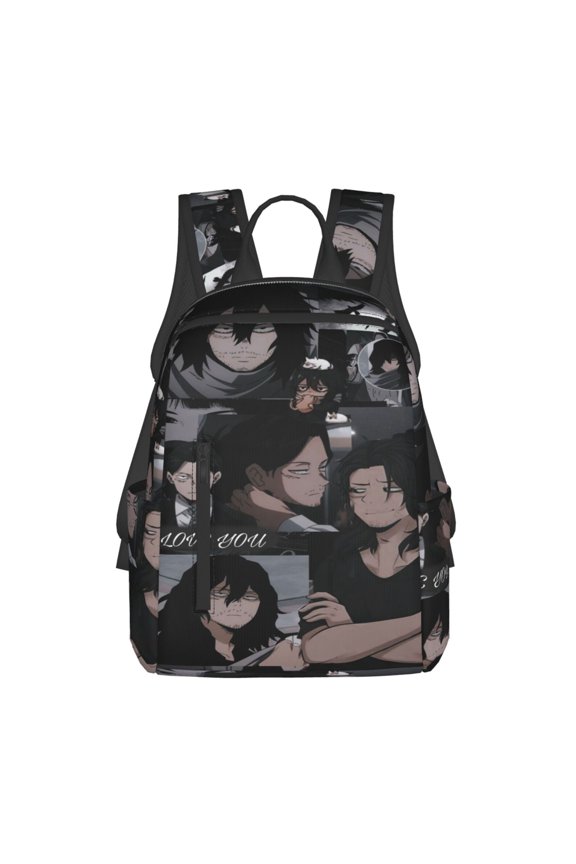 Aizawa Shota Cartoon Backpack Cute Printed Casual School Laptop Bags Lightweight Travel Sports Daypack Bookbags