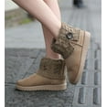 thumbnail image 1 of Aizonme Women's Mid Calf Button Knit Sweater Boots, 1 of 4