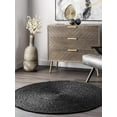 Aizza Trends Hand Woven Braided Natural Jute Round Floor Area Rug