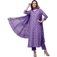 thumbnail image 1 of Aizza Trends Women's Cotton Floral Printed Straight Kurta Pant with Dupatta Set, 1 of 5