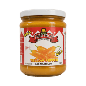 Aj Amarillo Pasta Sin Picante   Authentic  Yellow Pepper Paste Mild, 15 oz Jar  Non-GMO, Gluten-Free, Vegan