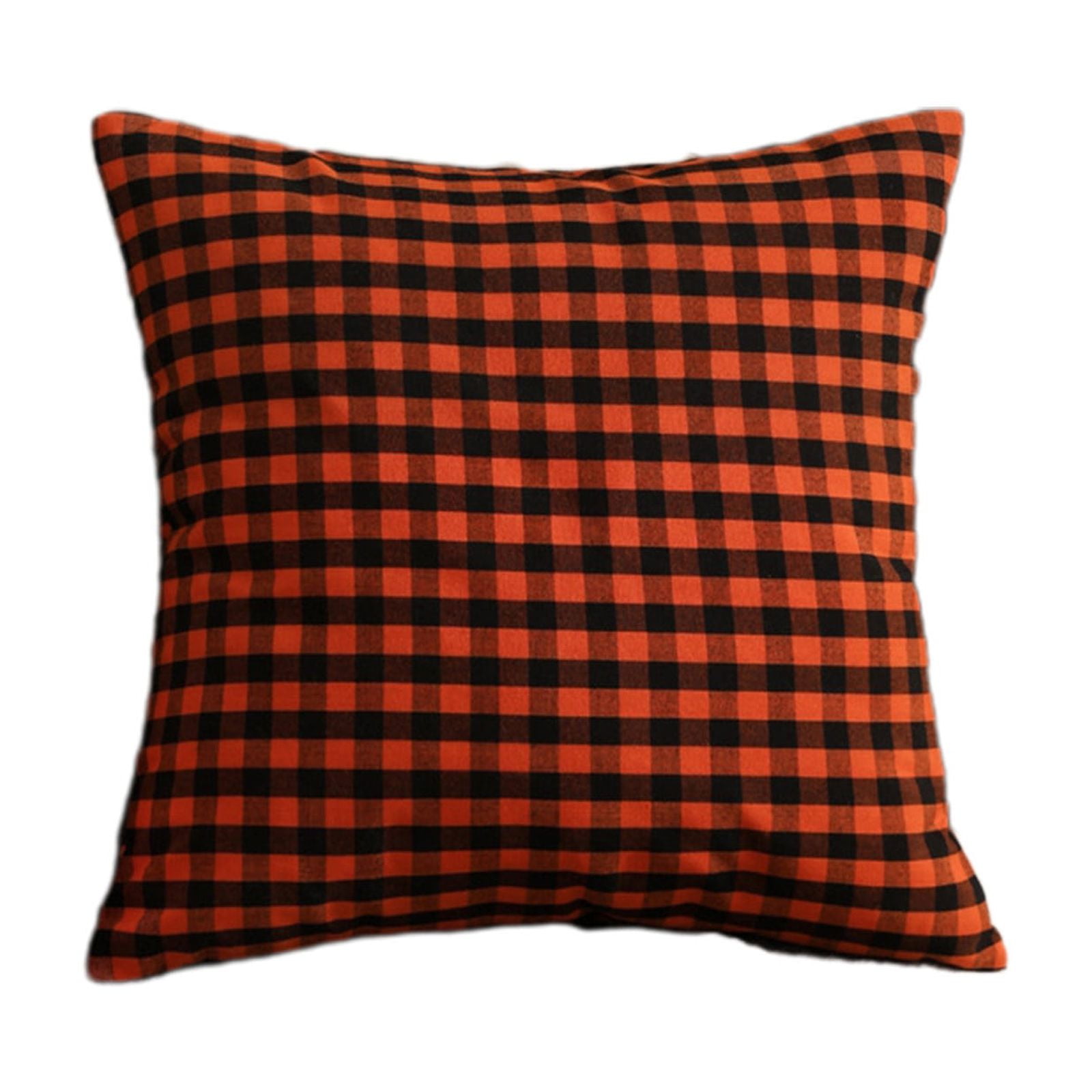 Ajauxi 18 x 18 inch Halloween Pillow Covers, Buffalo Orange and Black
