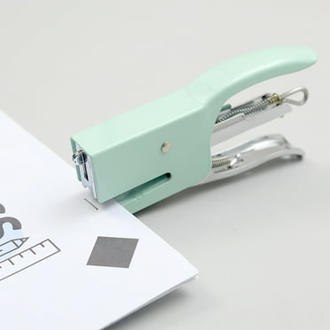 PLUS Paper Clinch Compact Staple Free Staple Green - Walmart.com