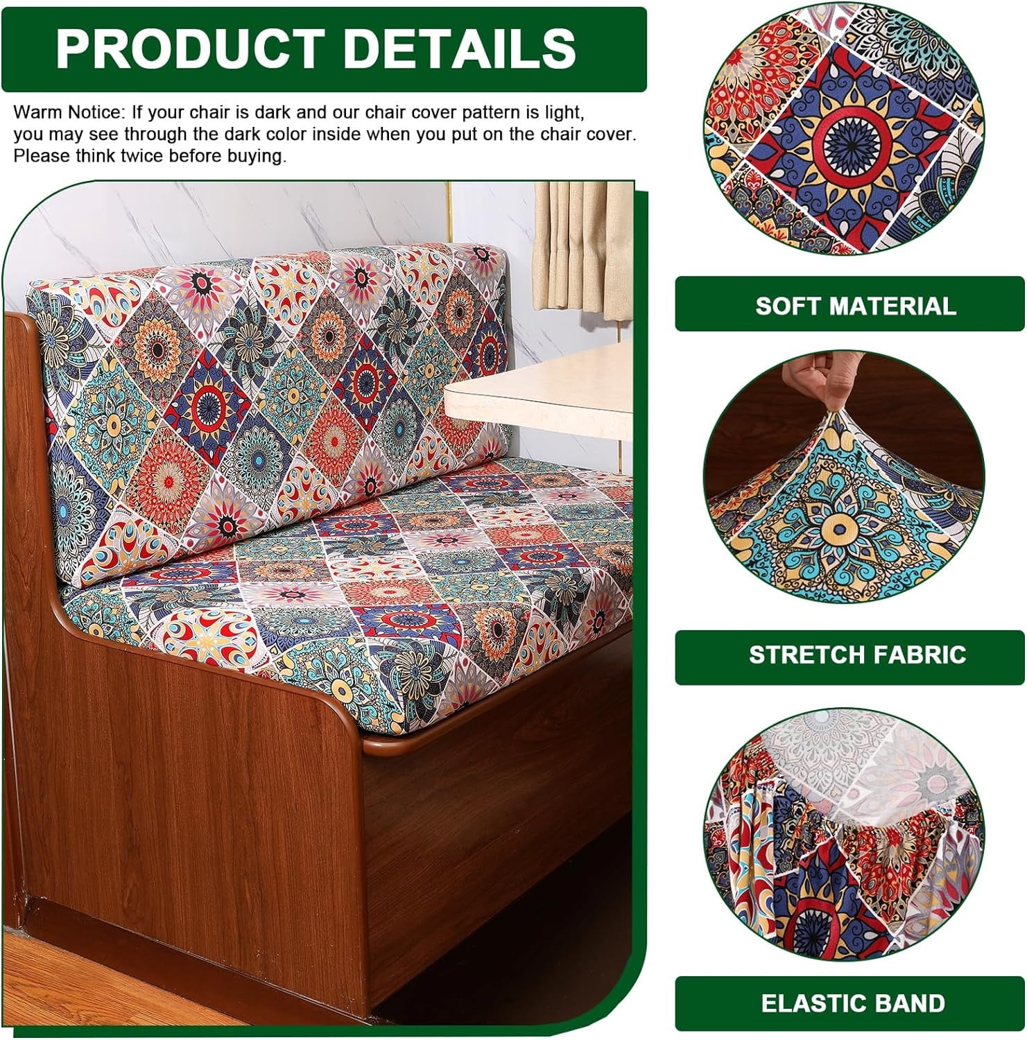 Ajauxi Stretch Sofa Seat Cushion Cover, Fitted Sofa Couch Cushion