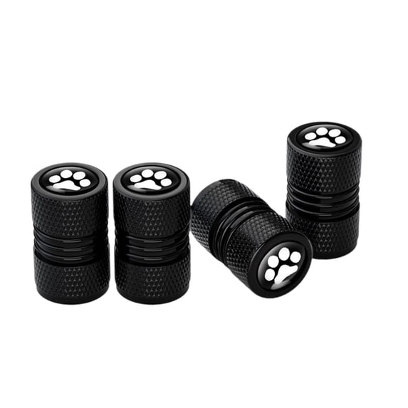 Ajauxi Tire Plug Core Caps Foot-print Pattern Car Tire Plug Caps Aluminum Plug Caps Plug Caps Caps Suit for Car Motorcycle Bicycle Etc Set Of 4