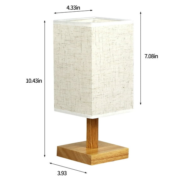 Ajauxi Touch Control Table Lamp, 3-Way Dimmable Bedside Lamps Nightstand Lamps with Flaxen Fabric Shade for Bedroom Living Room,LED Bulb Included