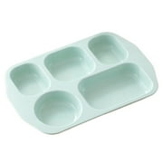Ajauxi Wheat Straw Divided Plates, Compartment Plates Reusable, Plastic School Lunch Tray with Dividers for Adults, Food Section Plates Diet Dinner Serving Platter, Dishwasher Safe