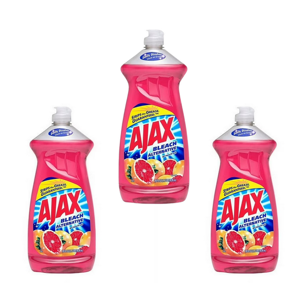 Ajax Bleach Alternative Grapefruit Dish Liquid (30oz x 3 )  3 Pack bottles