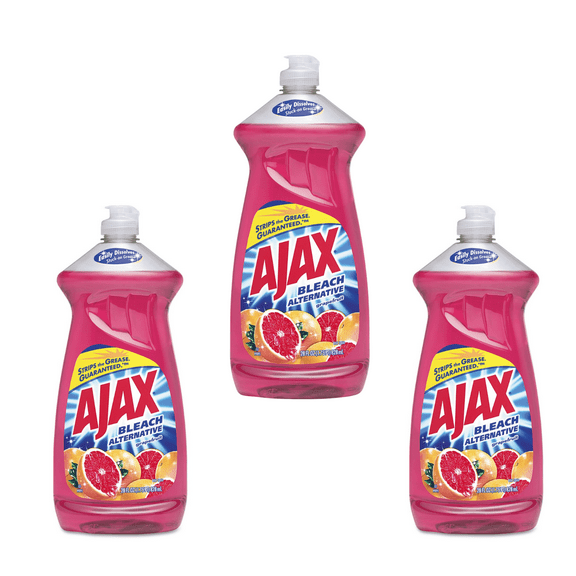 Ajax Dish Liquid Bleach Alternative Ruby Red Grapefruits (14 fl oz  x  3 )- 3 Pack bottles