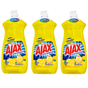 Ajax Dishwashing Liquid Super Degreaser Lemon 28 Oz Pack of 3