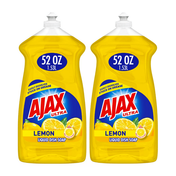 Ajax Lemon Scent Liquid Dish Soap 52 oz 2 Pack