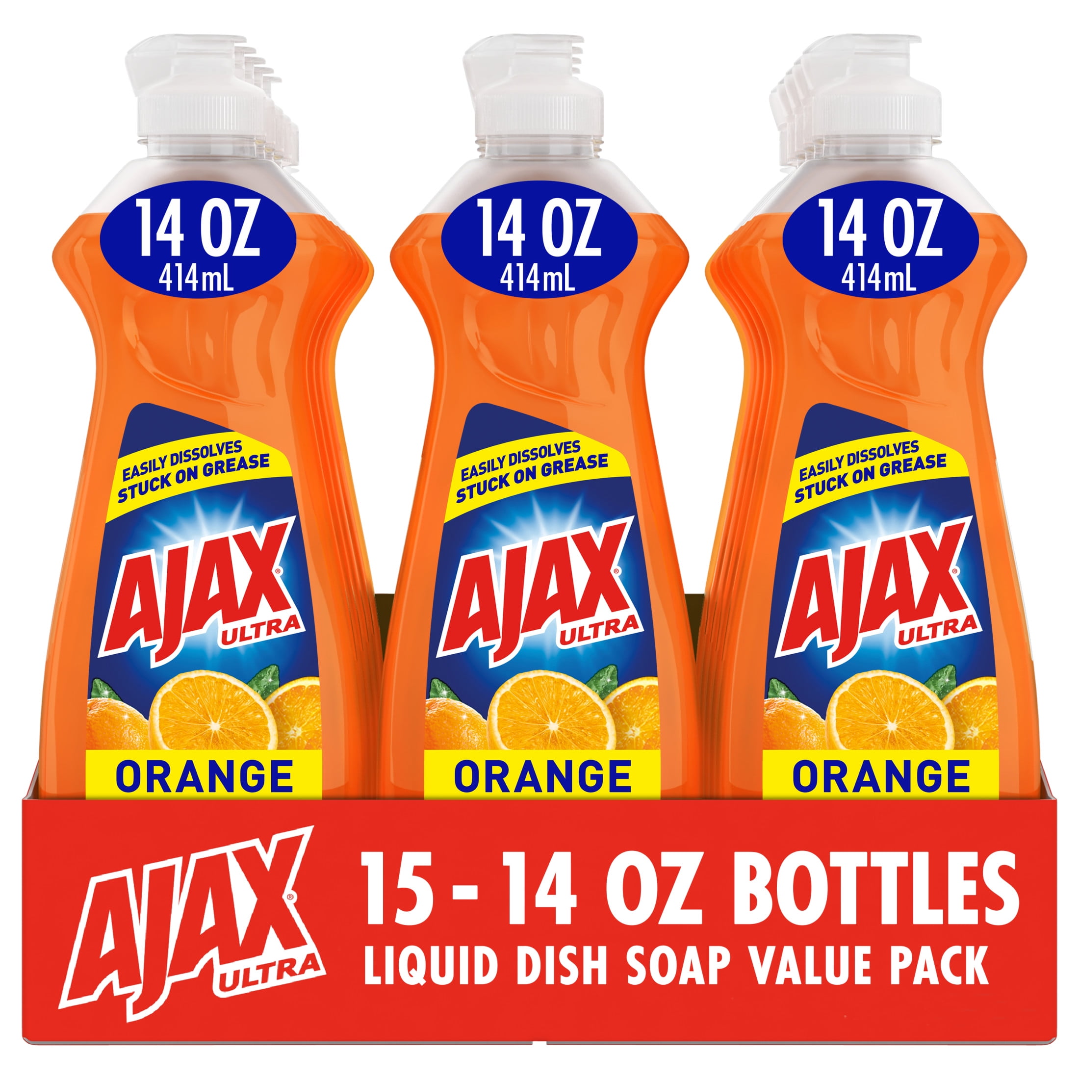 Ajax Liquid Dish Soap, Orange Scent, 14 Fluid Ounce - Walmart.com