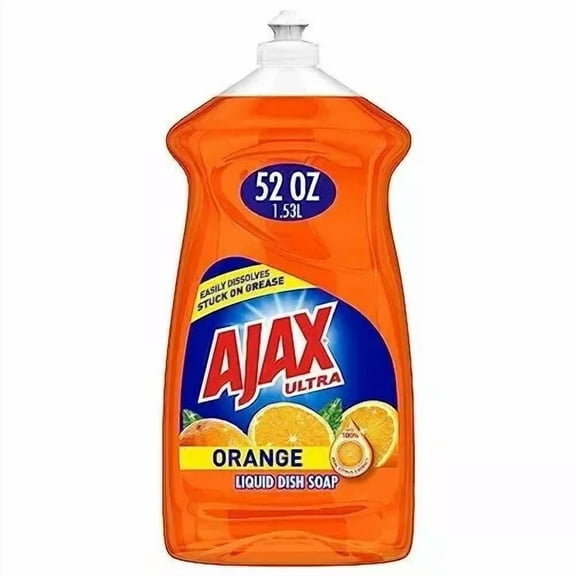 Ajax Triple-Action Dishwashing Liquid, 52 Oz, Orange