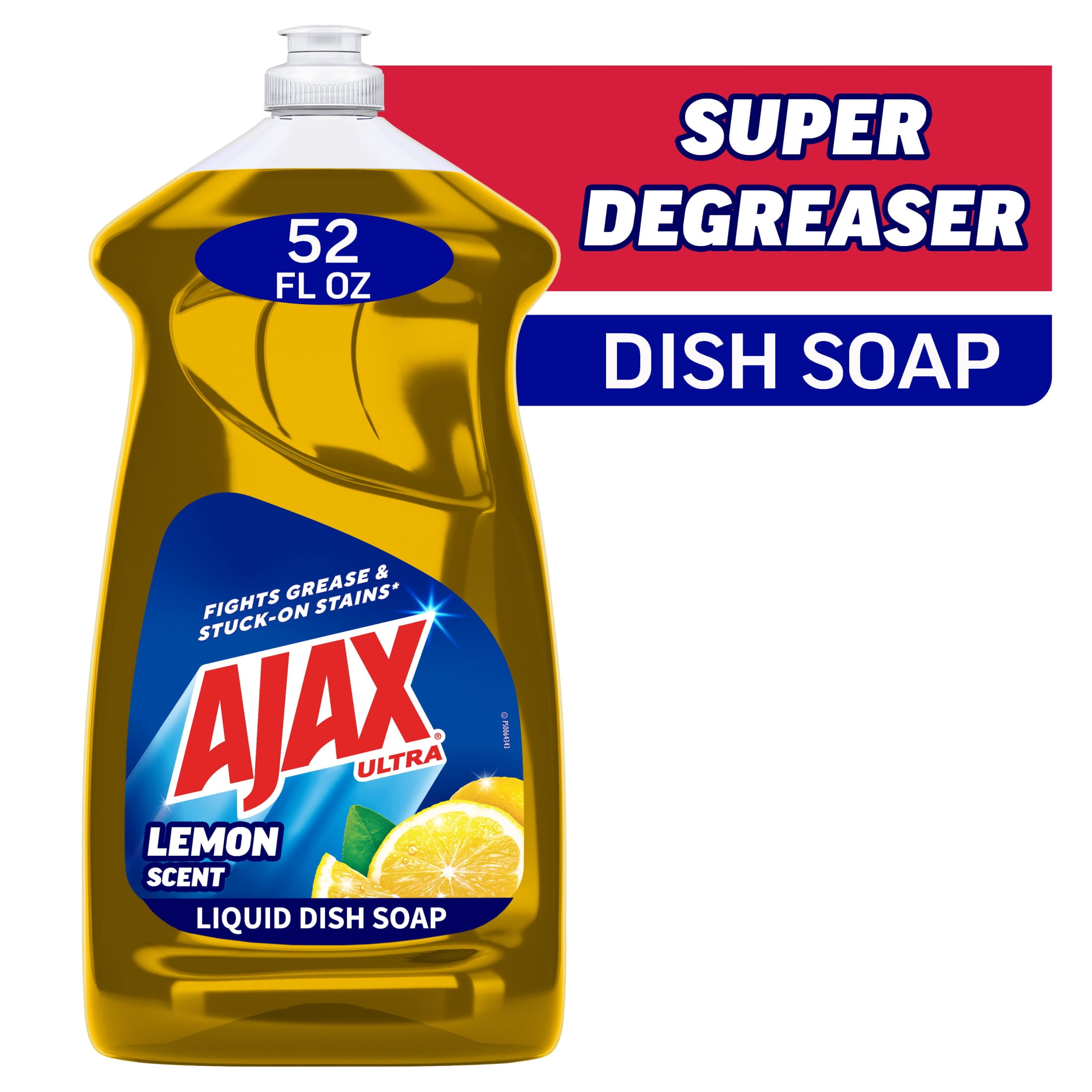 Ajax Ultra Dishwashing Detergent, Lemon Scent, Super Degreaser, 52