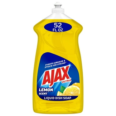 Ajax Ultra Liquid Dish Soap, Lemon Scent, Super Degreaser, 52 Fluid Ounce
