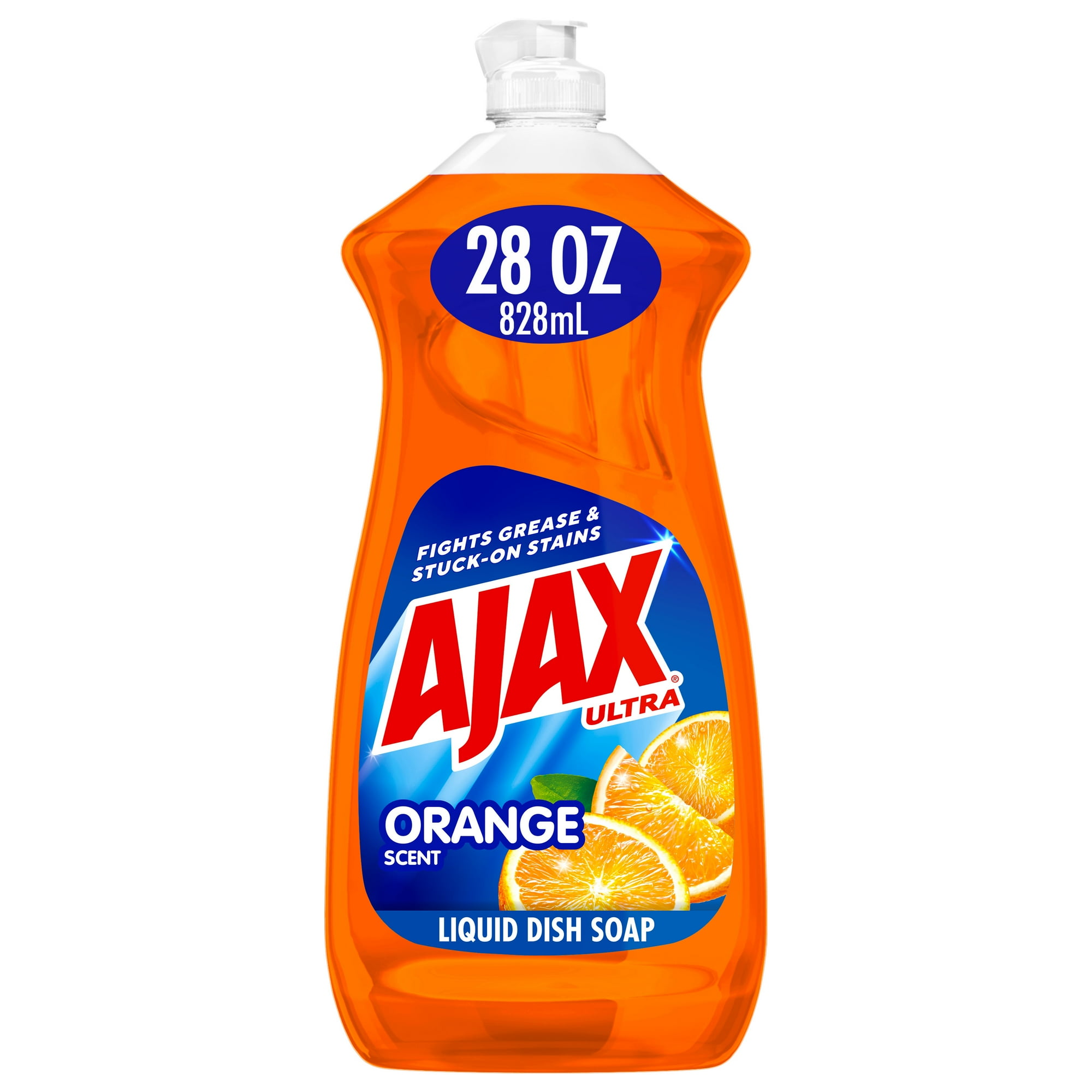 Ajax Ultra Liquid Dish Soap Orange Scent, Triple Action, 28 oz Bottle