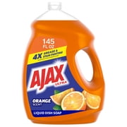 Ajax Ultra Liquid Dish Soap, Triple Action, Easy-Flip Cap, Orange Scent, 145 fl oz