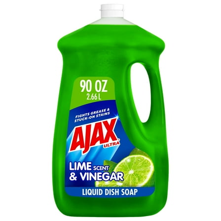 Ajax Ultra Liquid Dish Soap, Vinegar and Lime Scent, Super Degreaser, 90 Fluid Ounce