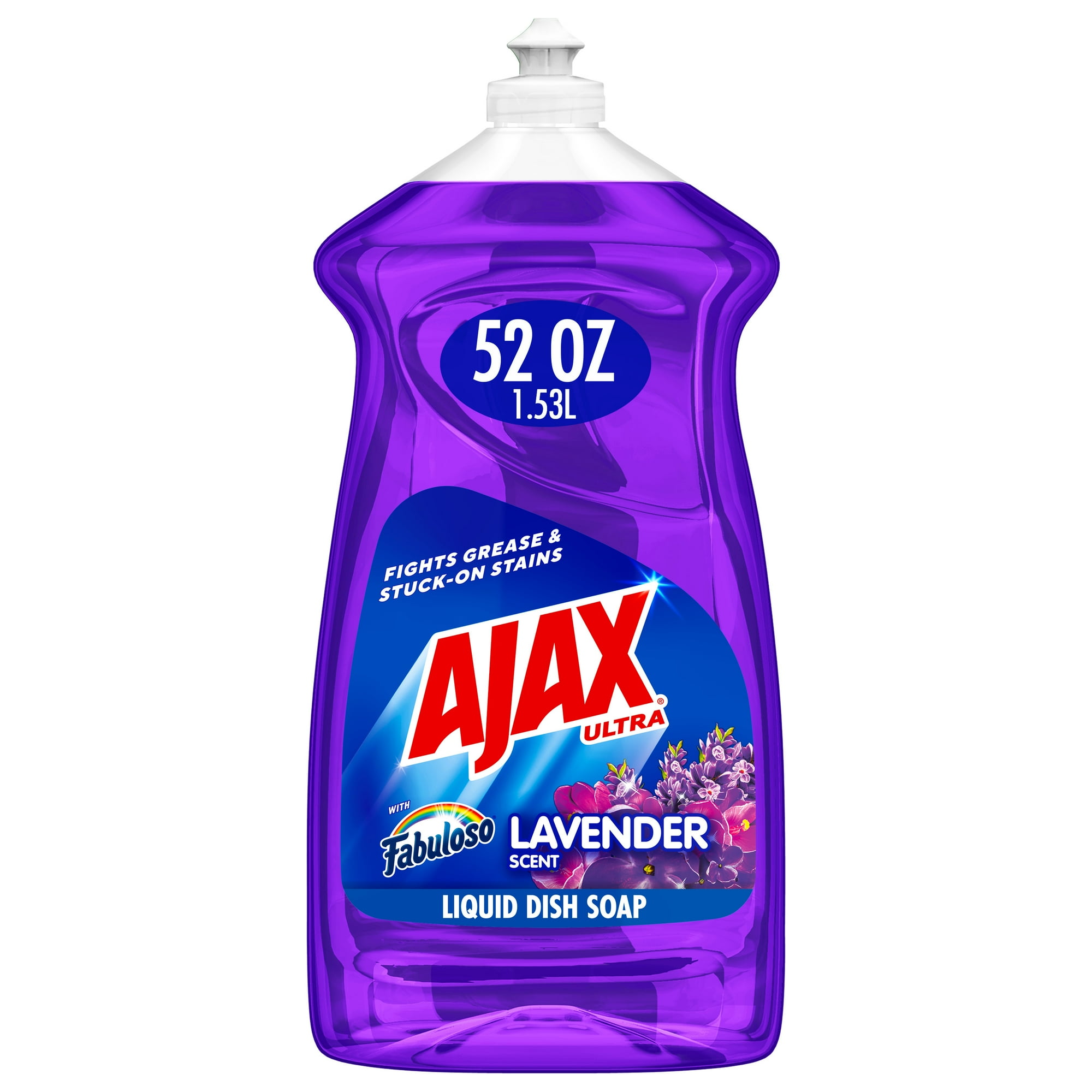 Ajax Ultra Liquid Dish Soap with Fabuloso Lavender Scent, Deep Cleaning Action, 52 oz Bottle